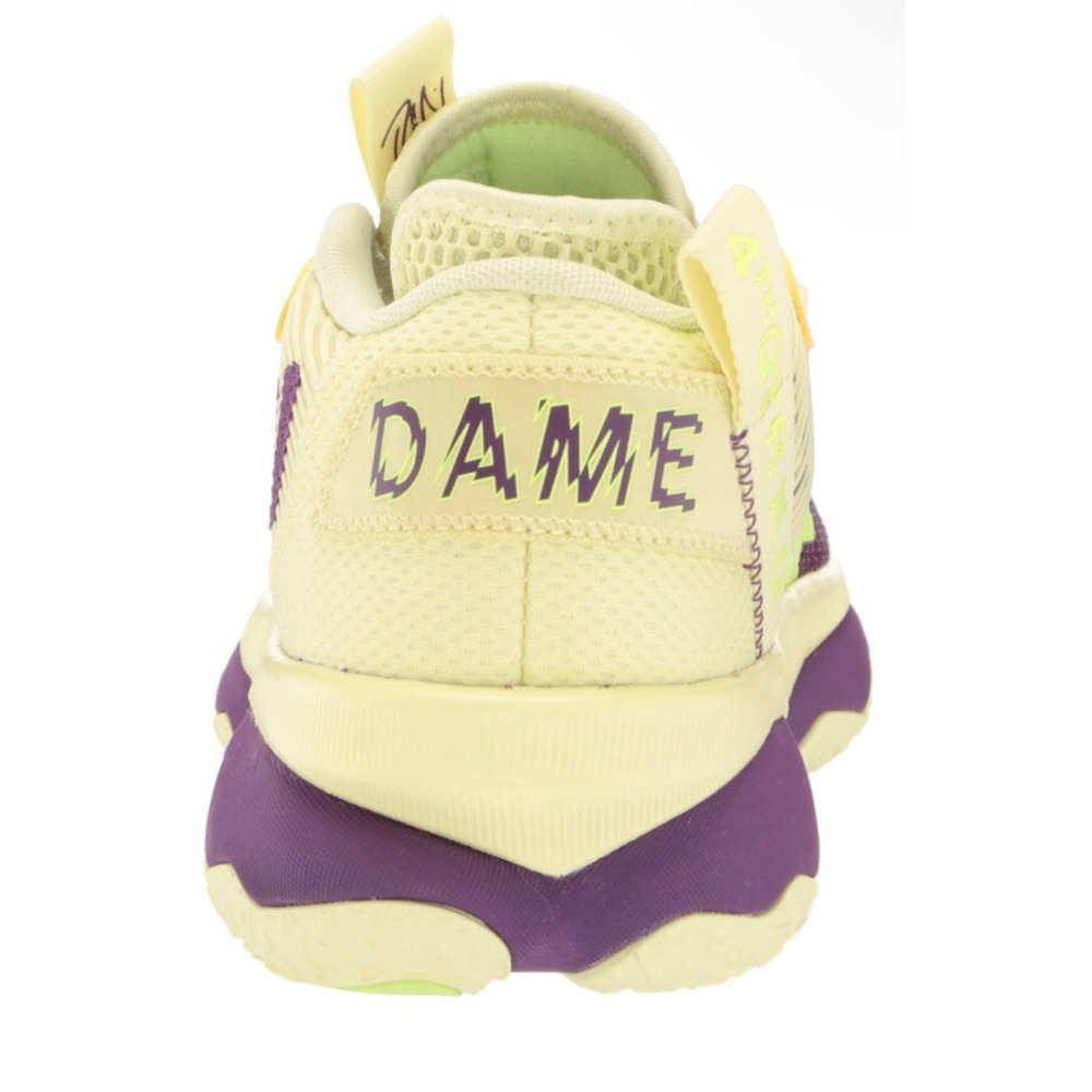 Adidas Dame 8 Men's Athletic Sneaker Basketball Shoe Yellow Purple  GY0383 Sz 10 - Picture 3 of 7